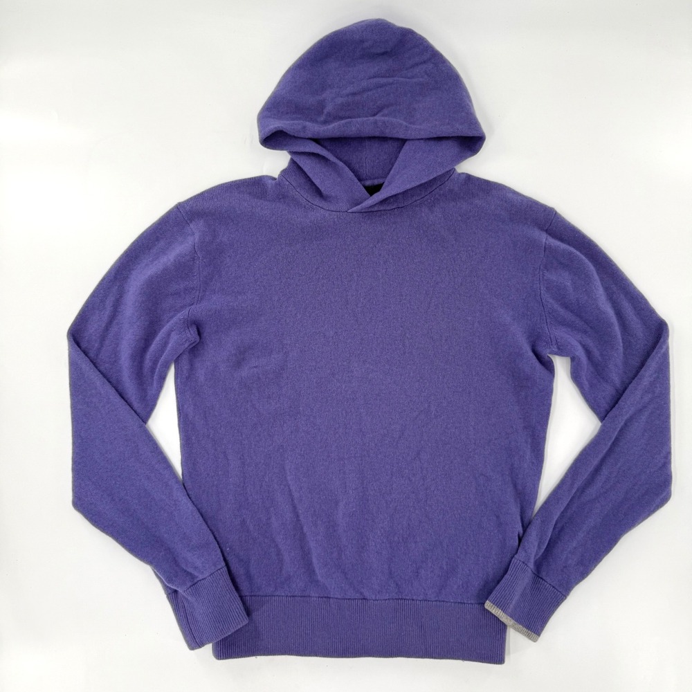 Greyson Koko Sweater Hoodie Mens S Purple Blue Wool Cashmere Blend Pullover